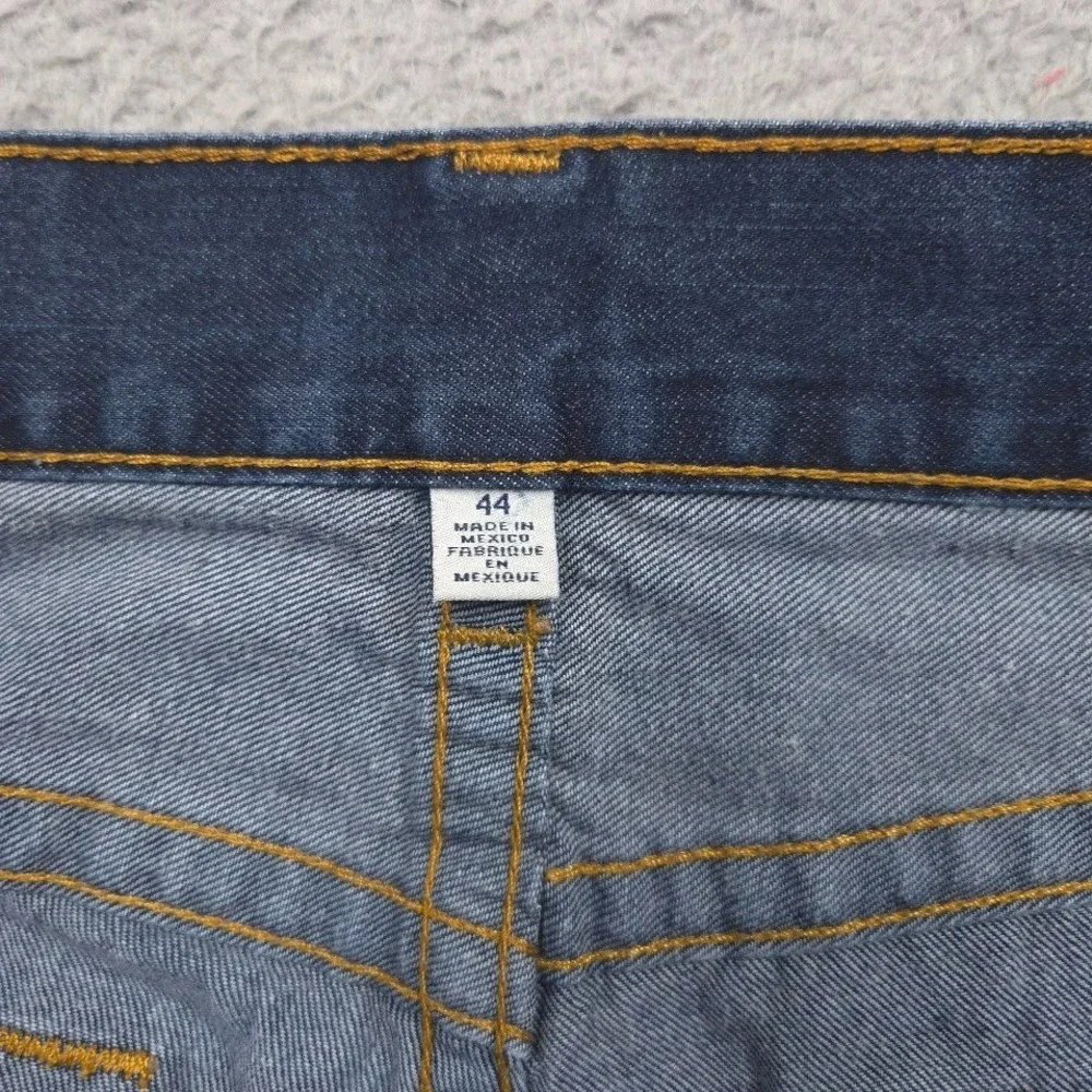 True Religion World Tour Jeans Men 44x34 Straight Leg Dark Wash Blue Denim
